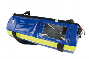 O2-Notfalltasche aus blauem Planenmaterial